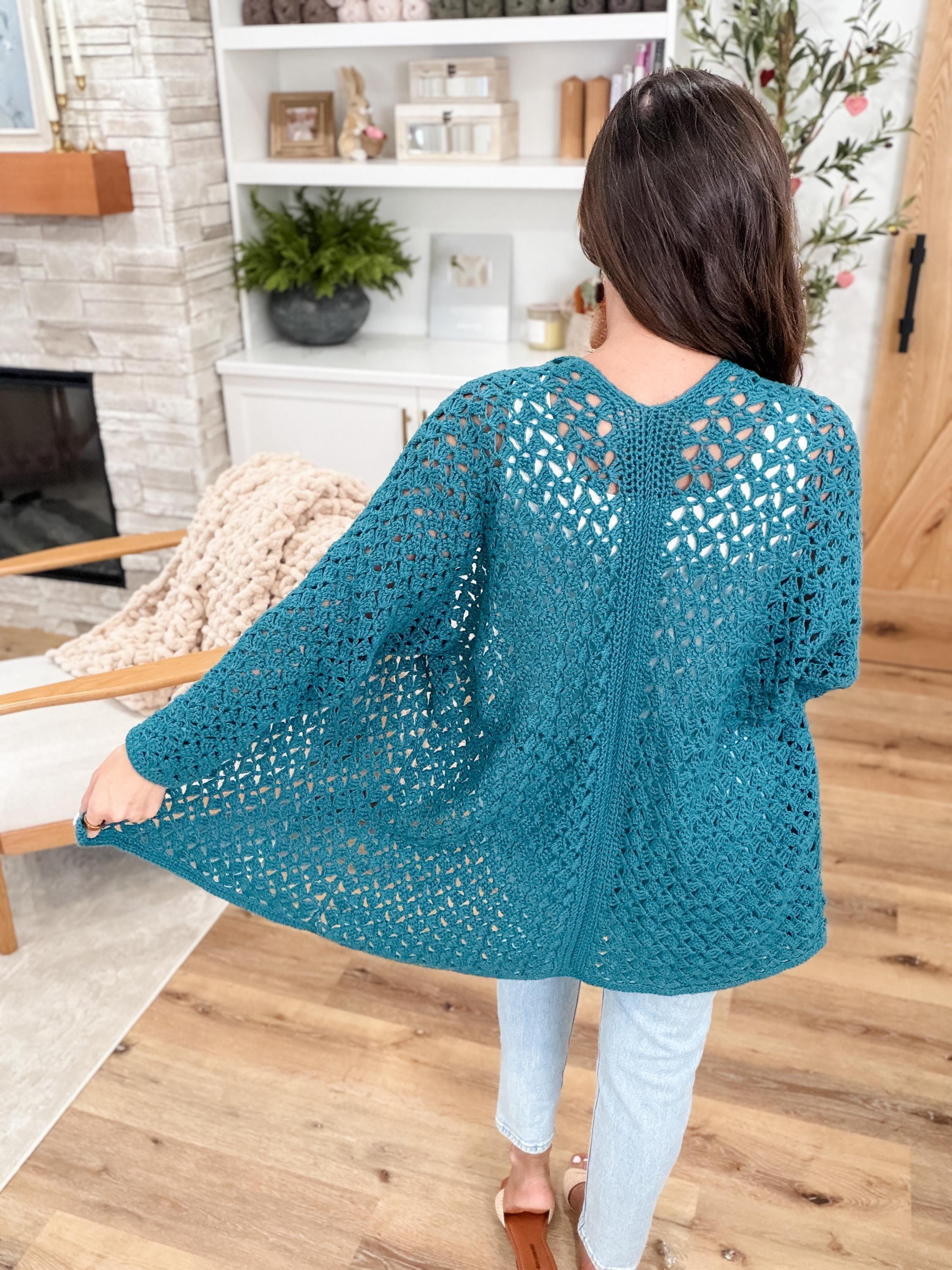 CROCHET PATTERN & VIDEO/ Crochet Lacy Spring Cardigan, Crochet