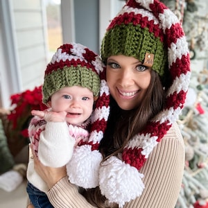 CROCHET PATTERN & VIDEO/ Christmas Elf Hat, Santa Hat, Crochet Hat pdf Pattern image 2