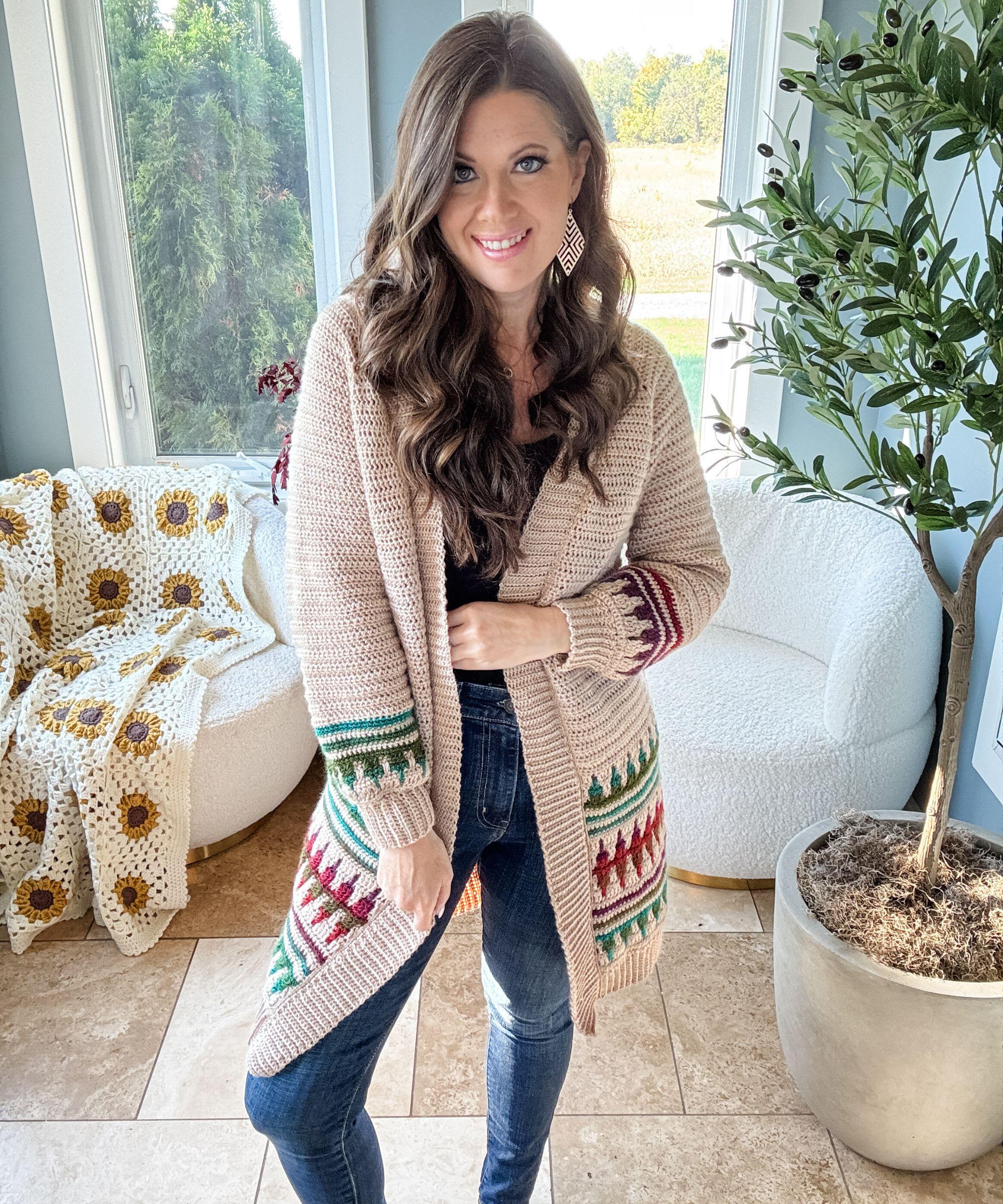 CROCHET PATTERN & VIDEO/ Autumn's Charm Mosaic Cardigan, Inset Mosaic Crochet, Top-down Crochet Cardigan Pattern, Sizes Xs-5x, 2 Lengths - Etsy CROCHET PATTERN & VIDEO/ Autumn's Charm Mosaic Cardigan, Inset Mosaic Crochet, Top-down Crochet Cardigan Pattern, Sizes Xs-5x, 2 Lengths - Etsy