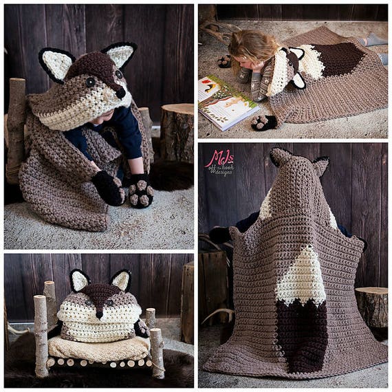 fox hooded blanket