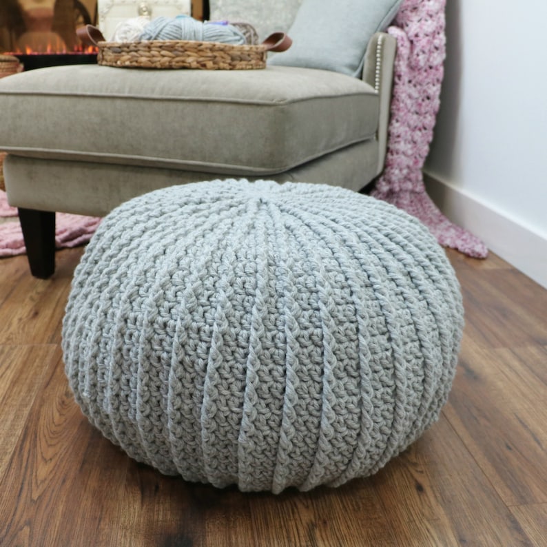 CROCHET PATTERN Floor Pouf pdf digital download image 5