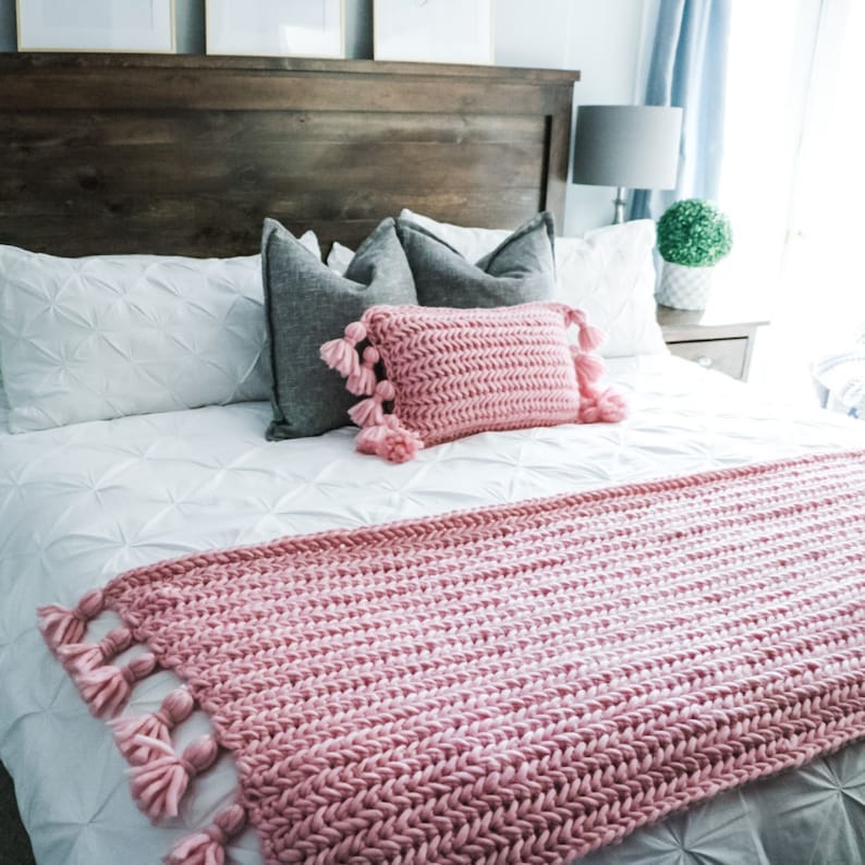 CROCHET PATTERN / Plush & Posh Pillow and Blanket Set image 3