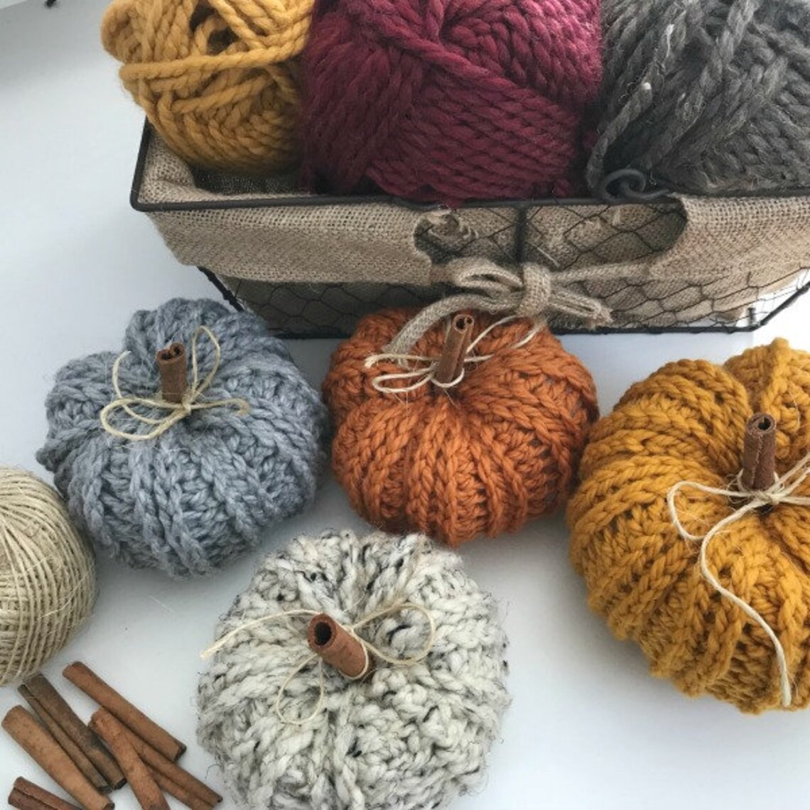 CROCHET PATTERN Bulky & Quick Rustic Farmhouse Pumpkin Pattern Etsy