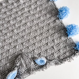 CROCHET PATTERN / Hooded Lamb Blanket image 3