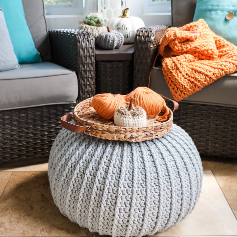 CROCHET PATTERN Floor Pouf pdf digital download image 7