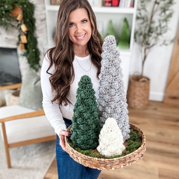 CROCHET PATTERN & VIDEO/Bobble Christmas Tree Sweater, Holiday Christmas Decor, Perfect for Gifting, Easy Crochet Pdf Pattern, Quick Crochet