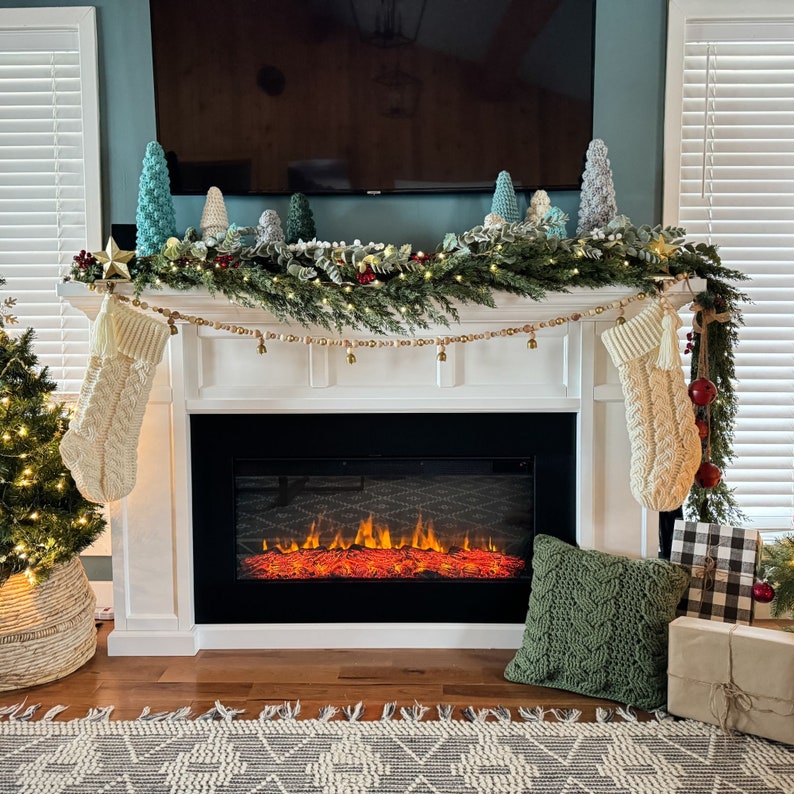 CROCHET PATTERN// Cozy Cottage Cabled Stocking, Crochet Cable Stocking, Crochet Stocking Pattern, Christmas Crochet Pattern image 7