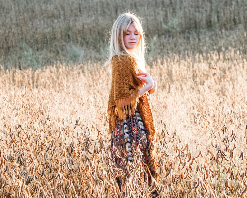 CROCHET PATTERN / Boho Sunset Shawl image 3