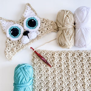 CROCHET PATTERN / Hooded Cat Blanket image 4