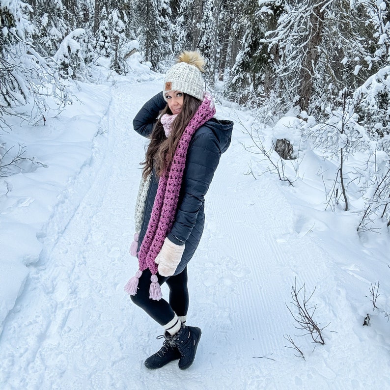 CROCHET PATTERN// Colour Block Granny Scarf, Granny Chevron Stitch Scarf, Crochet Scarf Pattern image 8