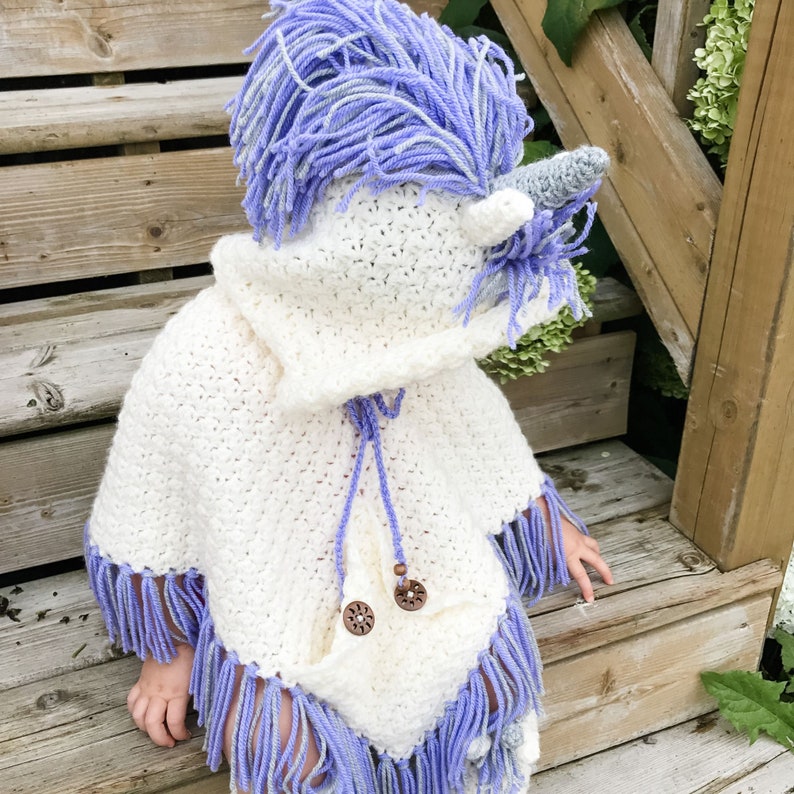 CROCHET PATTERN for Unicorn Poncho and Crochet Socks / Crochet Halloween Costume image 4