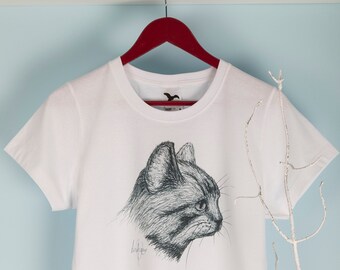 Cat Shirt, Cat Lover T-Shirt,  unique design, authorized picture.