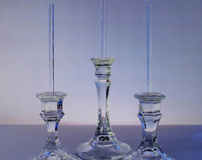 Set of 3 Glass Christmas Tree Topper Display Stands Etsy