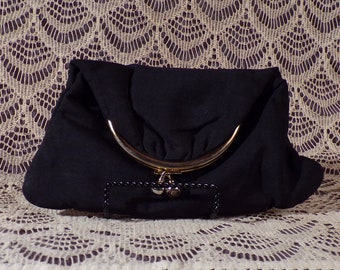 Vintage 60s Cloche Hat 1960s Gold & Black Oversize Pillbox  display picture 2