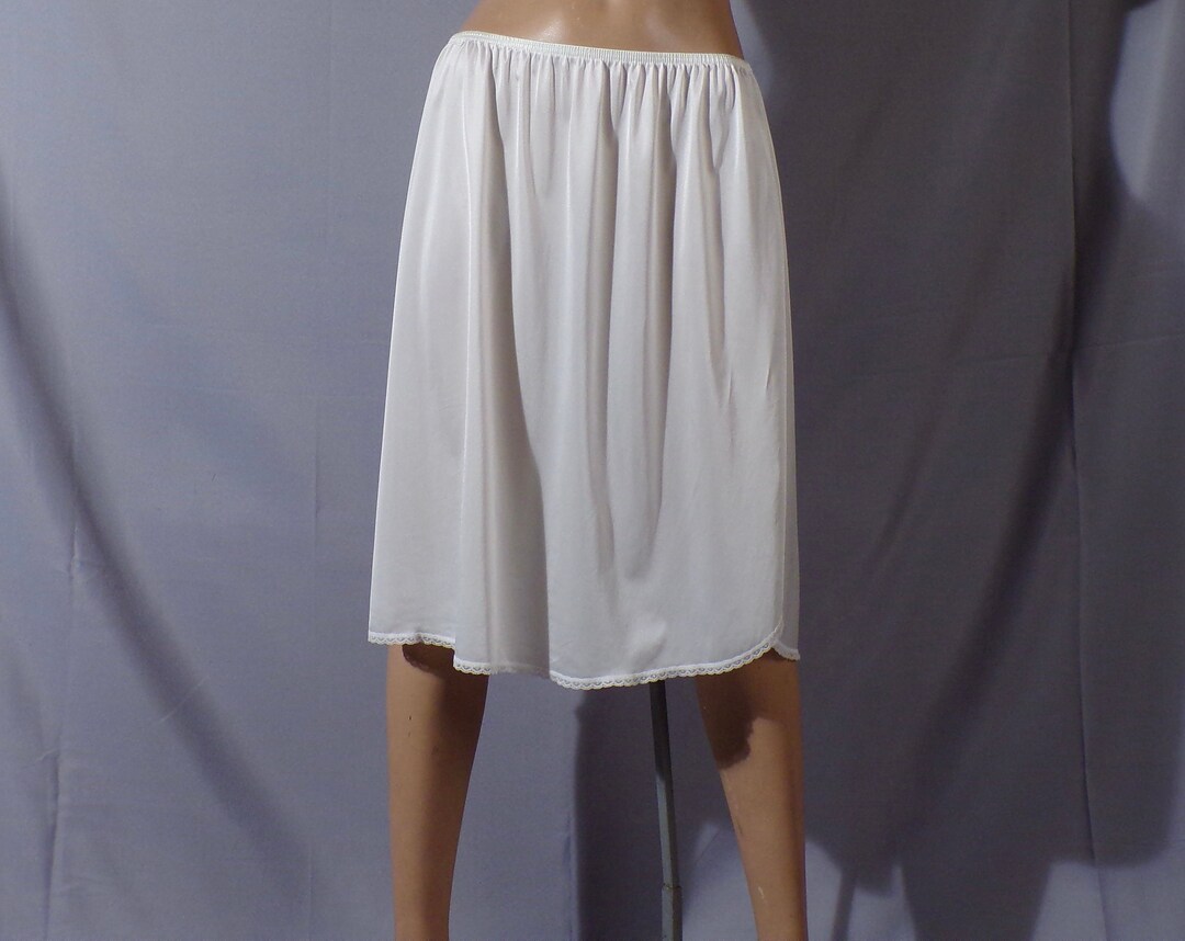 Vintage 1990s White Nylon Half Slip 90s Skirt Slip Size XXL - Etsy