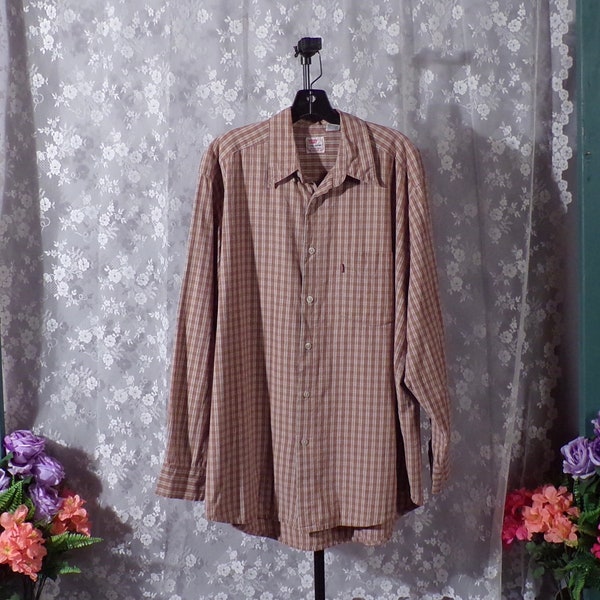 Vintage 1990s Levi’s Button Up Shirt | 90s Grunge Fashion | Size Large |