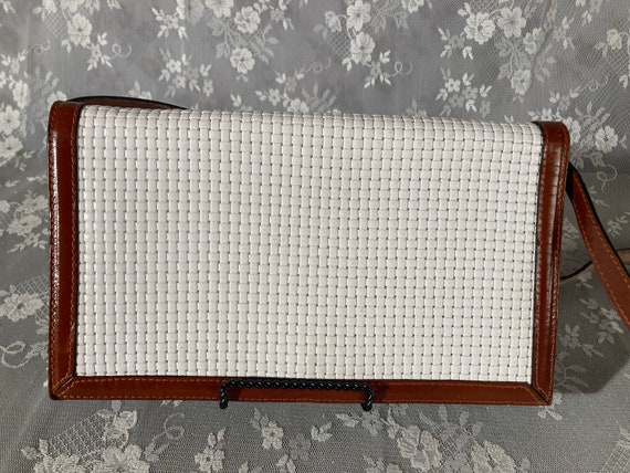 Vintage 1980s White Leather Purse | Late 80s Whit… - image 3