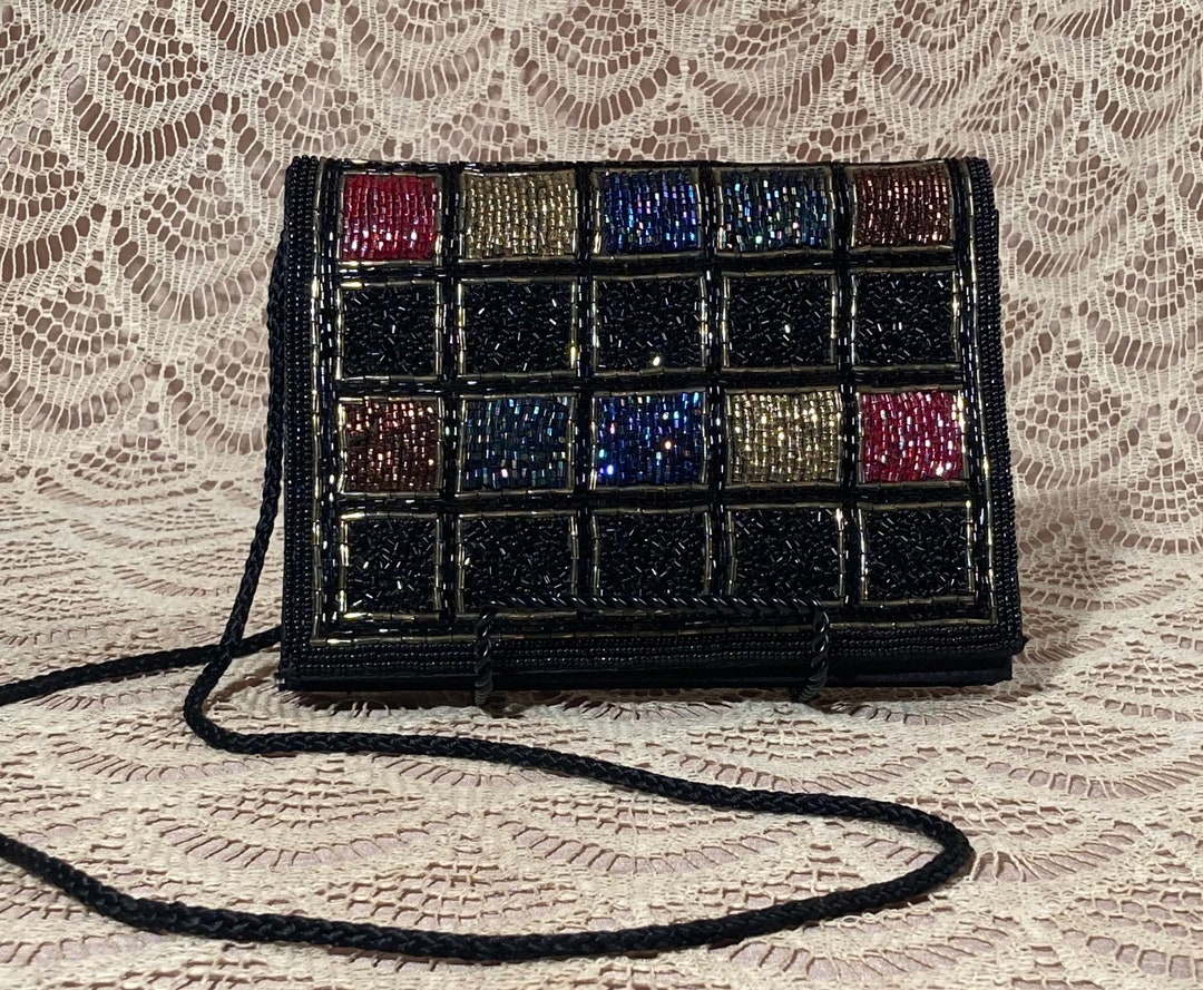 Vintage 1980s Beaded Shoulder Bag 80s Lord and Taylor Purse - Etsy