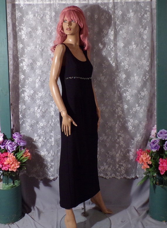 Vintage 1990s Y2K Black Prom Dress | 90s Evening … - image 2