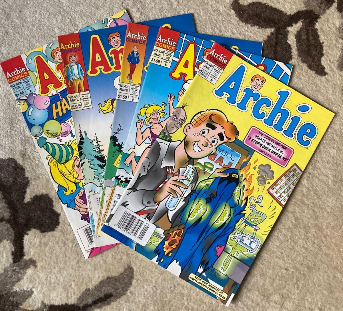 Vintage 90s Archie Comic Lot 1990s Set of 5 Archie Andrews Betty Cooper ...