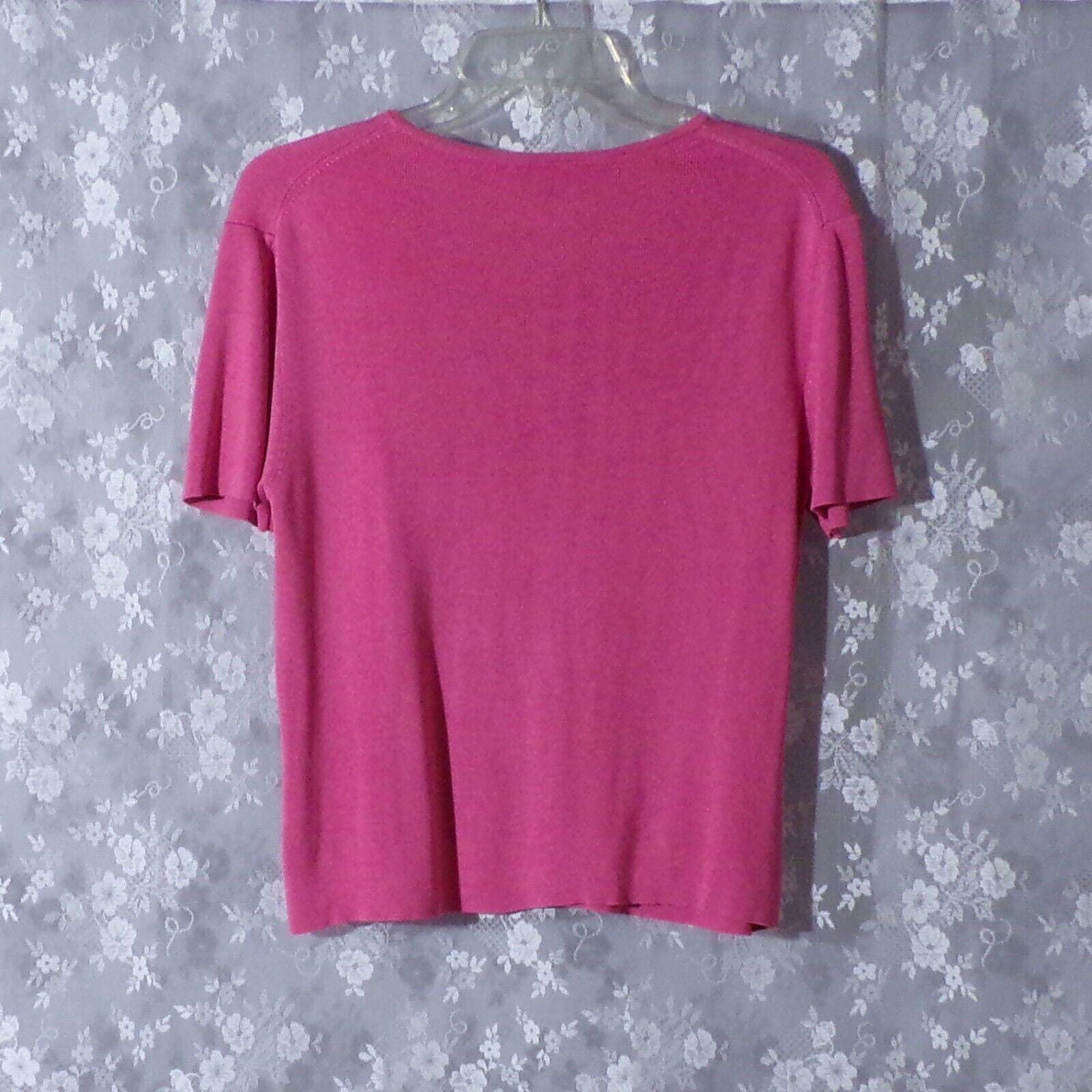 Vintage 2000s Pink Knit Top All Silk Chic Preppy Business