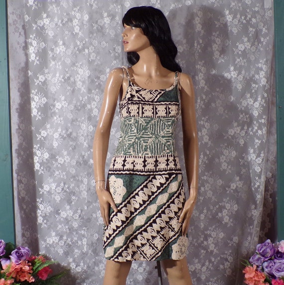 Vintage 1990s Hawaiian Mini Dress 90s Hilo Hattie… - image 4