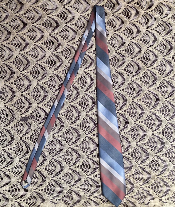 Vintage 80s Stripe Necktie 1980s Pastel Preppy Cla