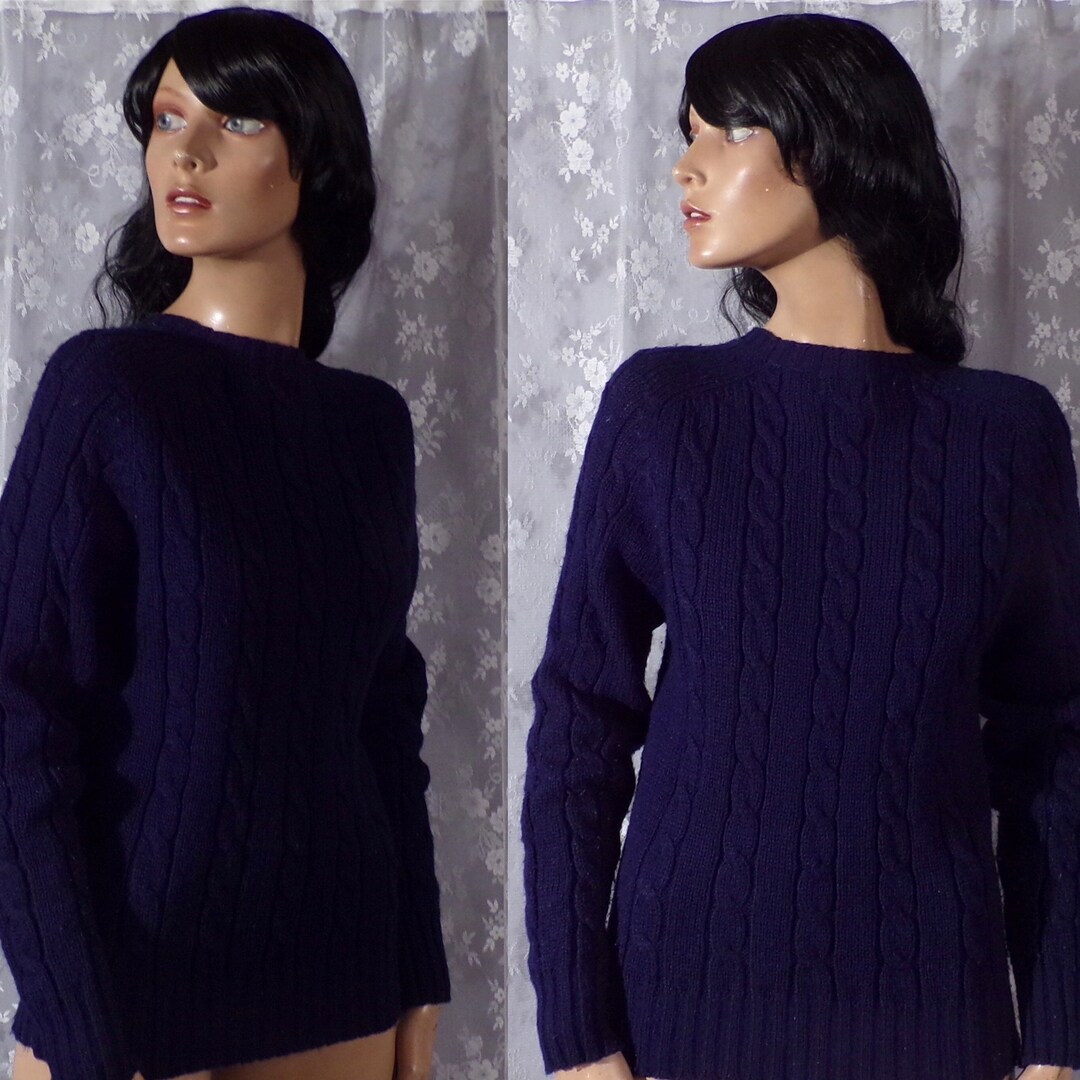 Vintage 80s/90s Blue V-Neck Sweater