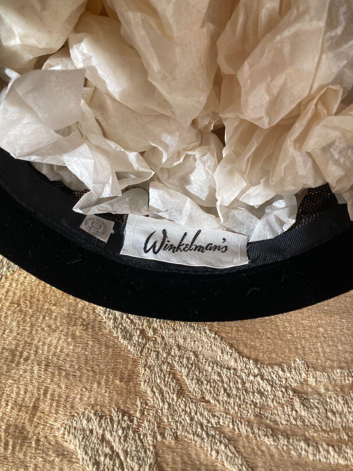 Vintage 60s Cloche Hat 1960s Gold & Black Oversize Pillbox  display picture 2