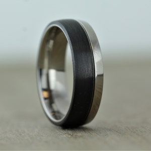 Carbon Fibre & Titanium Wedding/engagement Ring With FREE - Etsy UK