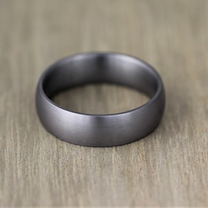 Tantalum Wedding Ring, in 3mm to 7mm width. Matt/Satin Finish, Slight Dome, Comfort Fit with FREE Engraving! mans tantalum Wedding Band