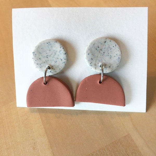 Burnt Orange Clay Earrings