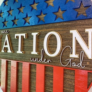 USA Flag door hanger