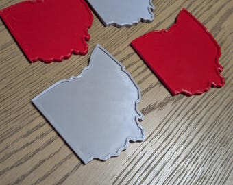 Ohio State Drink Coaster 3D printed