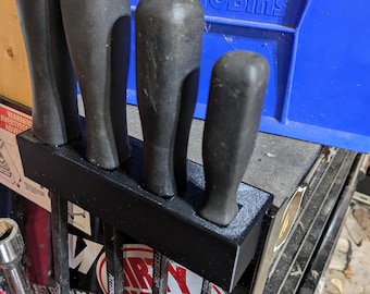 3D Printed Pry Bar Holder for Toolbox - Holds 4, Universal Fit