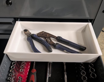 Sliding Drawer Tray for US General 30” Tool Cart  | Top Drawer Organizer | Double Storage Insert | No Drill Garage Upgrade