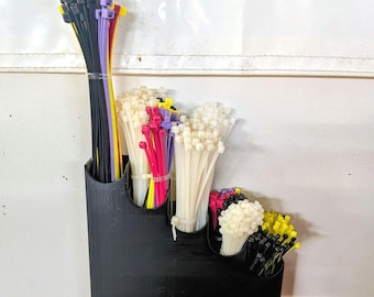 3D Printed Zip Tie Organizer | Wall Mountable Cable Tie Holder