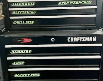 Magnetic 3D-Printed Tool Box Tags Custom Drawer Labels for Organized Shops