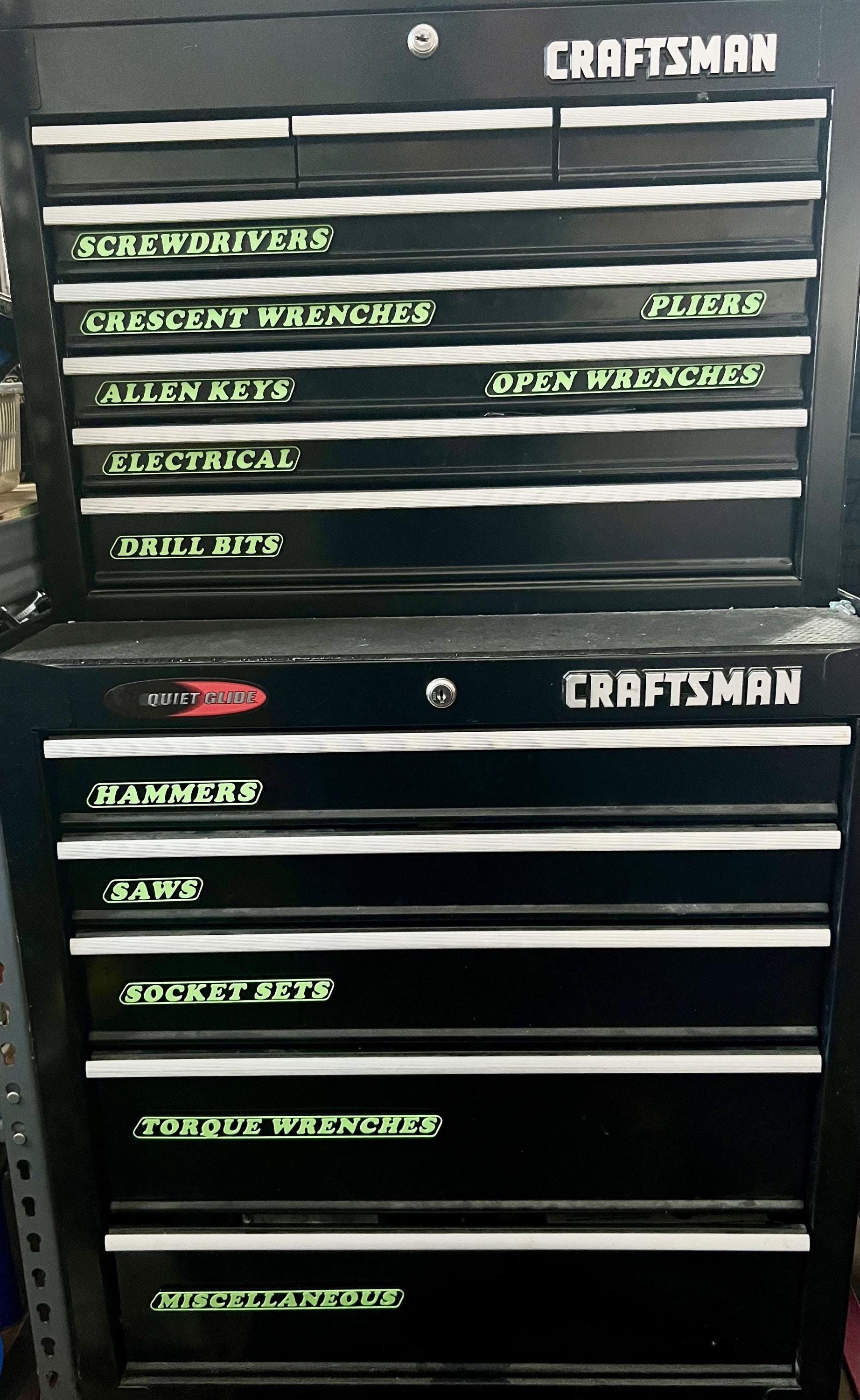 Magnetic 3d-printed Tool Box Tags Custom Drawer Labels for Organized ...