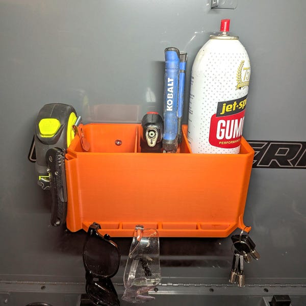 Magnetic Toolbox Organizer | Toolbox Door Storage Bin | Modular Garage Organizer | Strong Magnet Tool Holder