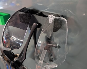 Magnetic Safety or Glasses holder | 3D printed, 2 slots