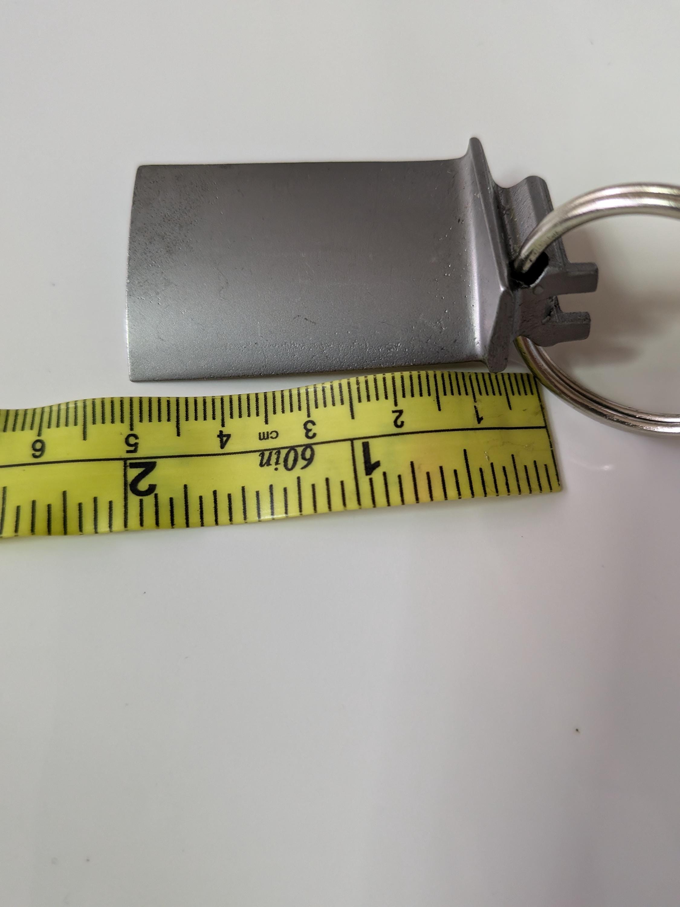 Jet Engine Keychain Jet Engine Turbine Blade Keychain - Titanium or Alloy - Air Force Gift ...