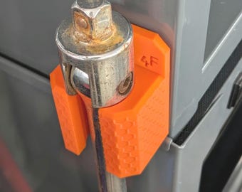 Magnetic Breaker Bar Holder | Tool Cart & Toolbox Mount | 3D Printed Garage Organizer