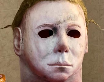 ハロウィンのマイケル・マイヤーズマスク（古びた） - Etsy 日本