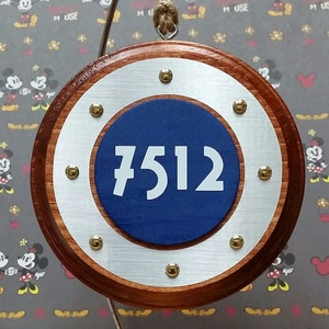 Ornament - Disney Cruise Porthole (5 Inches) - Silver Gray Vinyl Ring - Fish Extender Gift