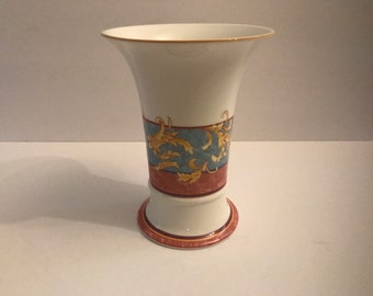 Villeroy and Boch Porcelain Vivaldi Pattern Horn Vase