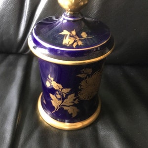 Lindner Kueps Bavaria Echt Cobalt Covered  Jar 1085/20