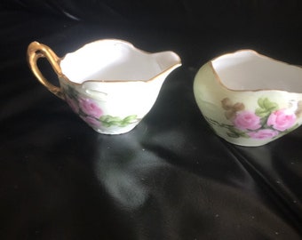 Antique R C Racine Sugar Creamer Set