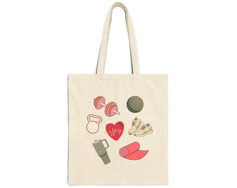 Fitness Canvas Tote Bag: Träningsväska för nödvändigheter