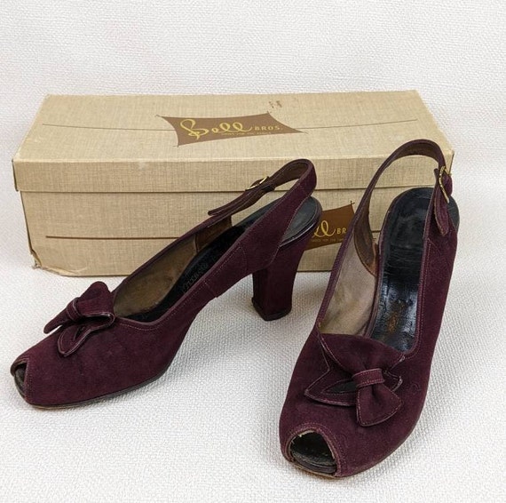 Vintage 1940's - 1950's Miracle Tread Sling-Back … - image 2